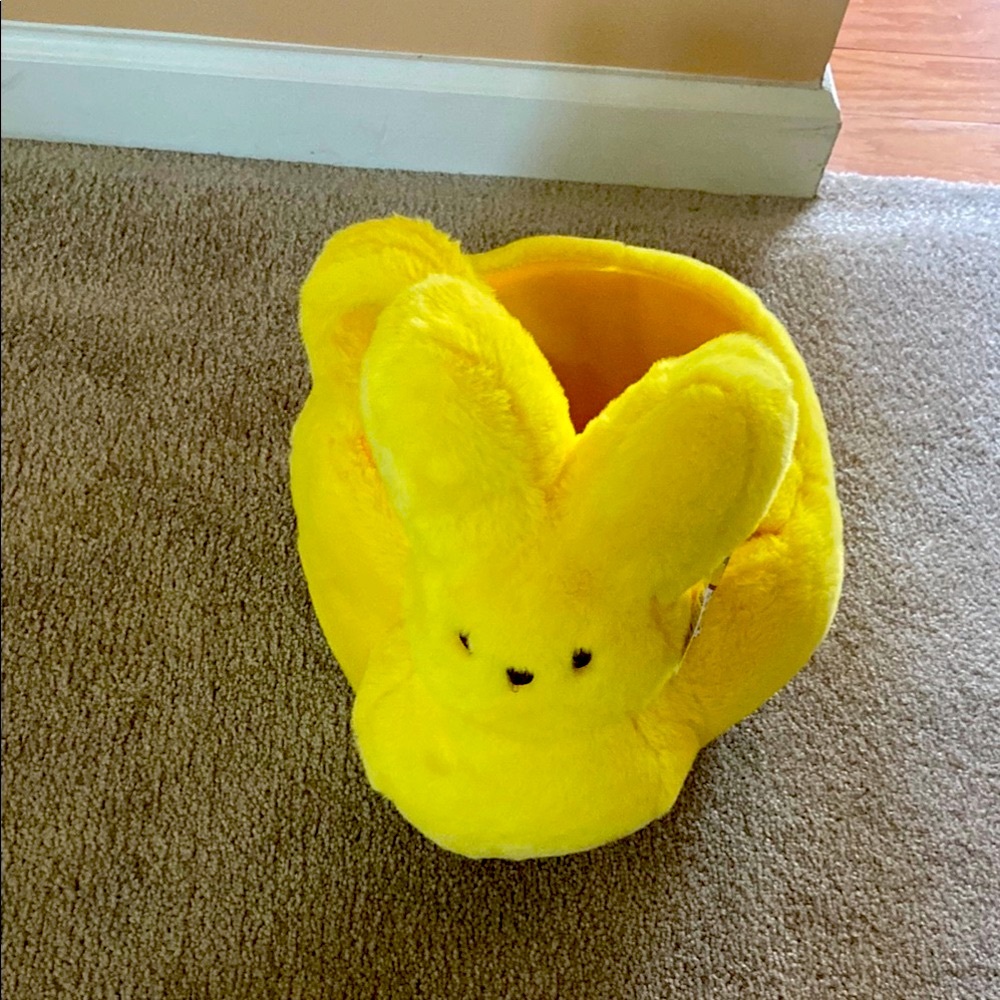 Yellow Plush Bunny Basket